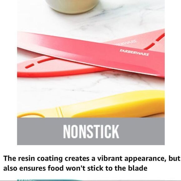 New in Box Farberware Resin Cutlery Knife Colorful Pastel Cool 12-piece Set - Picture 11 of 13